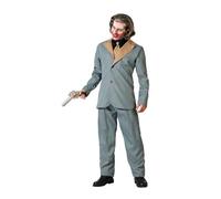 Atosa disfraz payaso halloween gris con corbata hombre adulto M