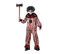 Atosa disfraz payaso halloween rojo camiseta con pantalón hombre adulto XS