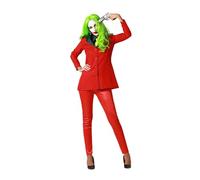 Atosa disfraz payaso halloween rojo con corbata mujer adulto M