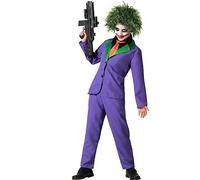 Atosa disfraz payaso morado halloween niño infantil 5 a 6 años