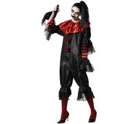 Atosa disfraz payaso negro mujer adulto XS