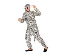 Atosa | Disfraz Perro Dálmata Hombre Adulto | Incluye Mono con Cola y Accesorio para la Cabeza | Disfraz Original para Carnaval | Traje Divertido y Cómodo | 1% Poliéster | Con Funda y Percha | M-L