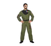 Atosa disfraz piloto hombre adulto verde XL