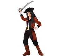 Atosa disfraz pirata niño infantil marrón 7 a 9 años