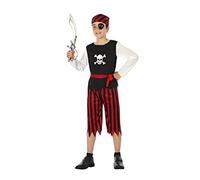 Atosa disfraz pirata rojo negro niño infantil 3 a 4 años