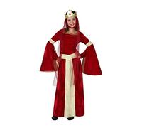 Atosa disfraz reina medieval niña infantil rojo 7 a 9 años