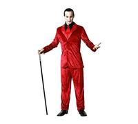 Atosa disfraz vampiro traje rojo con corbata hombre adulto M