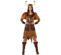 Atosa disfraz vikinga marrón adulto mujer adulto XXL