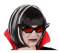 ATOSA gafas de murciélago con lentes rojas para vampiro