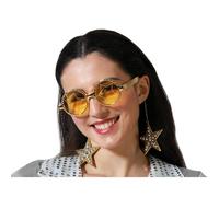 ATOSA gafas de sol redondas doradas con estrellas glam rock