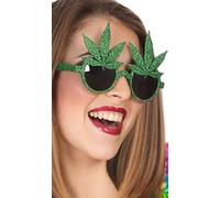 ATOSA gafas hippie hojas verdes adulto