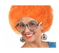 ATOSA gafas redondas con bolas carnaval plateadas mujer adultos