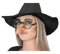 ATOSA gafas redondas con nariz larga y cejas para disfraz de bruja