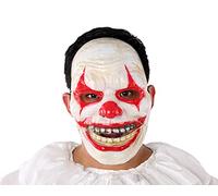 ATOSA máscara de payaso asesino blanco con diseño macabro para halloween