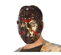 ATOSA máscara dorada con detalles rojos para asesino de hockey