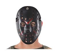 ATOSA máscara hockey negra pvc con marcas rojas para disfraz de asesino