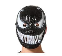 ATOSA máscara negra de monstruo con sonrisa blanca sangrienta