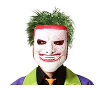 ATOSA máscara payaso diabólico blanca con sonrisa y detalles rojos