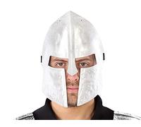 ATOSA máscara plateada tipo espartano en pvc duro para guerrero