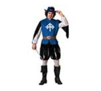 ATOSA Men's Adult Blue Musketeer Costume Outerwear (Pack of 12) XS-S Multicolour