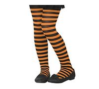 ATOSA medias bruja rayas naranja niña