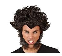 ATOSA peluca de hombre lobo morena con patillas