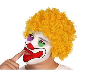 ATOSA peluca de payaso amarilla con rizos
