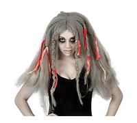 Atosa-Atosa-42573-Accesorio-Peluca gris Trenzas Vudú HALLOWEEN, Color, Talla única (42573)