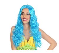 ATOSA peluca larga ondulada azul