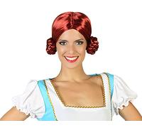 ATOSA peluca pelirroja tirolesa con moños 240g