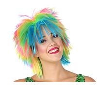 ATOSA peluca punky pelo rizado arcoiris