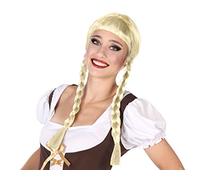 ATOSA peluca rubia trenzas largas con flequillo