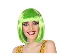 ATOSA peluca verde lisa corta con flequillo