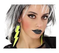 ATOSA pendientes neon amarillo rayo