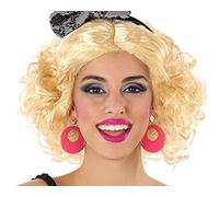 ATOSA pendientes neon rosa aro