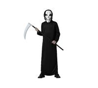 Atosa Scary Scream Costume Black With Ghost Mask Halloween Night Look Sinister a