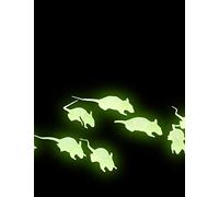 ATOSA set 12 ratones negros y fluorescentes halloween 4cm