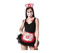ATOSA set enfermera sangrienta 3 piezas con diadema, mascarilla y delantal