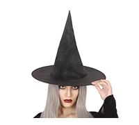 ATOSA sombrero de bruja negro de punta alta liso para halloween