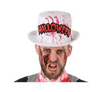ATOSA sombrero de copa halloween blanco manchado sangre