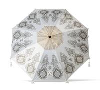 Atosa sombrilla de playa de aluminio modelo con upf 50+ gris claro