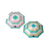 Atosa Sombrilla de Playa Diseño Rayas Multicolor Orientable Metálica de Hierro Ø220 cm Nylon Protección UPF 50+ Surtida en 2 Posibilidades con Funda
