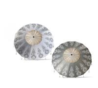 Atosa Sombrilla de Playa Mandala Con Faldón Orientable Metálica de Aluminio Ø220 cm Oxford Protección UPF 50+ Surtida en 2 Posibilidades con Funda