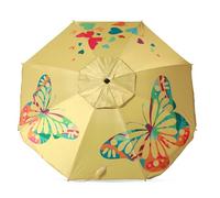 Atosa sombrilla de playa reclinable de aluminio modelo con upf 50+ amarillo