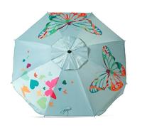Atosa sombrilla de playa reclinable de aluminio modelo con upf 50+ celeste