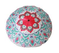 Atosa sombrilla de playa reclinable de aluminio modelo mándala floral con upf 50+ rosa