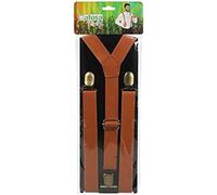 ATOSA tirantes marrones pu efecto cuero para disfraz retro o steampunk