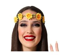 ATOSA tocado diadema flores hippie años 60 girasoles