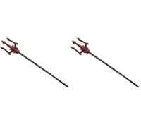 ATOSA tridente rojo con calavera 108 cm para demonio o diablo (Paquete de 2)