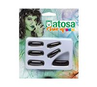 ATOSA uñas postizas halloween negras en formato clásico